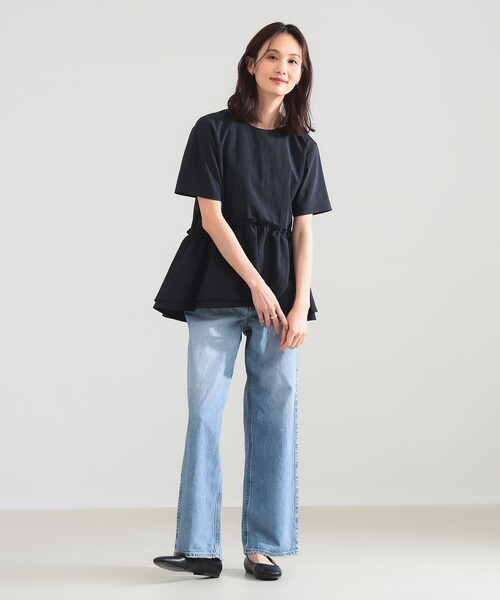 Demi-Luxe BEAMS(デミルクス ビームス)の「ダブル ペプラム ブラウス(シャツ/ブラウス・レディース・オフホワイト/ブラック・ONE SIZE)」の10枚目の写真