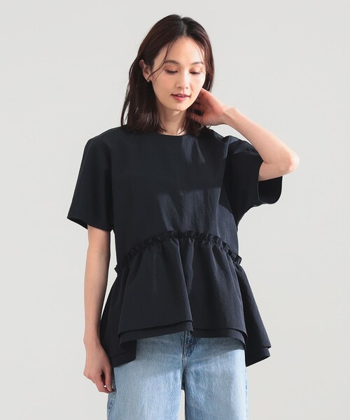 Demi-Luxe BEAMS(デミルクス ビームス)の「ダブル ペプラム ブラウス(シャツ/ブラウス・レディース・オフホワイト/ブラック・ONE SIZE)」の11枚目の写真