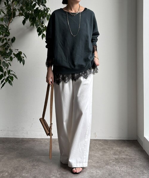 MACHATT ヘムレースロンT ホワイト ヘムレースロンT（ホワイト