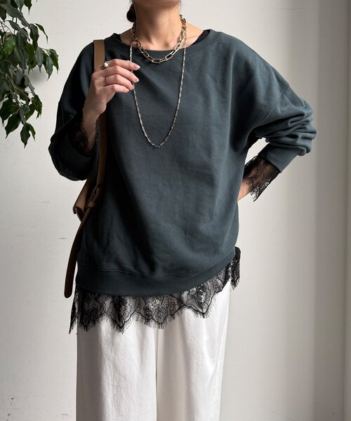 ヘムレースロンTEE（Tシャツ/カットソー）｜DouDou（ドゥドゥ）の