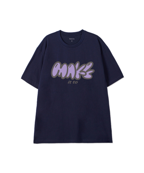 MAKEITTO（メイキット）の「[MAKE] CREW NECK TEE_NAVY（Tシャツ/カットソー・メンズ・その他・MEDIUM/LARGE/X-LARGE/XX-LARGE）」の2枚目の写真