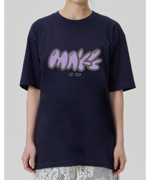 MAKEITTO（メイキット）の「[MAKE] CREW NECK TEE_NAVY（Tシャツ/カットソー・メンズ・その他・MEDIUM/LARGE/X-LARGE/XX-LARGE）」の6枚目の写真
