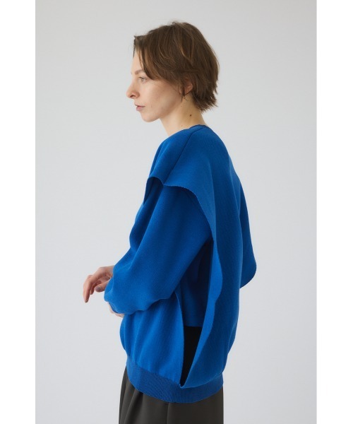RIM.ARK(リムアーク)の「Side open oversized knit PO サイドオープン オーバーサイズニットプルオーバー(ニット/セーター・レディース・ブルー/グレー/ブラック・FREE)」の3枚目の写真