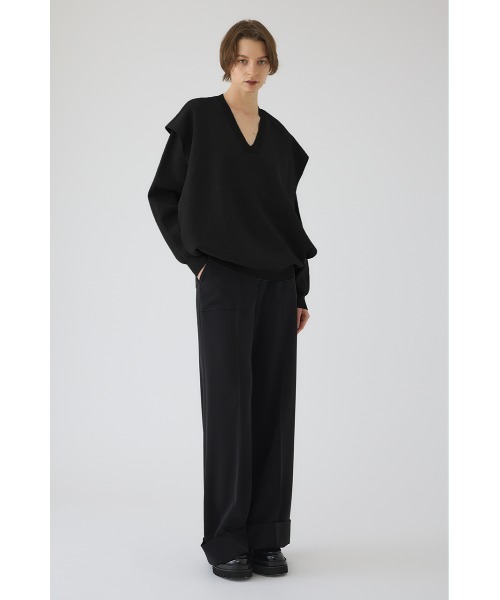 RIM.ARK(リムアーク)の「Side open oversized knit PO サイドオープン オーバーサイズニットプルオーバー(ニット/セーター・レディース・ブルー/グレー/ブラック・FREE)」の1枚目の写真
