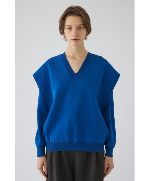 RIM.ARK(リムアーク)の「Side open oversized knit PO サイドオープン オーバーサイズニットプルオーバー(ニット/セーター・レディース・ブルー/グレー/ブラック・FREE)」の22枚目の写真