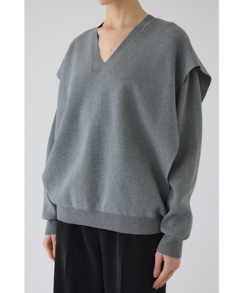 RIM.ARK(リムアーク)の「Side open oversized knit PO サイドオープン オーバーサイズニットプルオーバー(ニット/セーター・レディース・ブルー/グレー/ブラック・FREE)」の8枚目の写真
