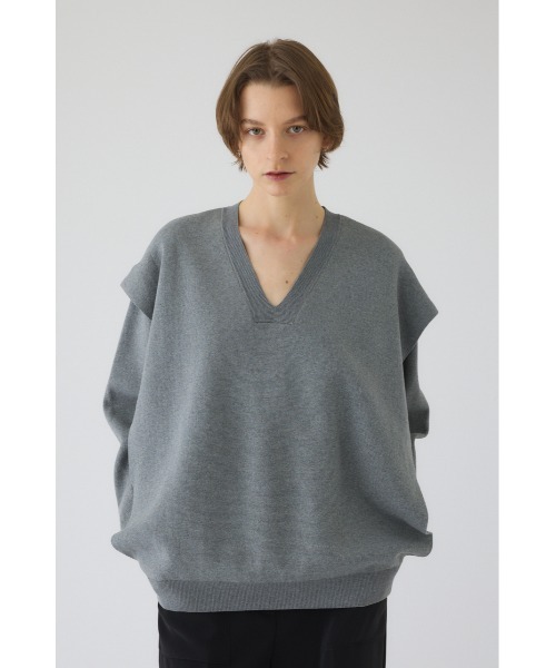 RIM.ARK(リムアーク)の「Side open oversized knit PO サイドオープン オーバーサイズニットプルオーバー(ニット/セーター・レディース・ブルー/グレー/ブラック・FREE)」の10枚目の写真