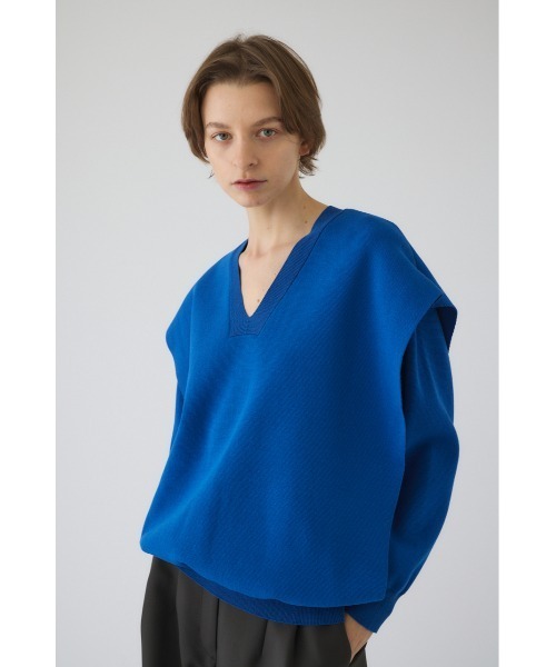 RIM.ARK(リムアーク)の「Side open oversized knit PO サイドオープン オーバーサイズニットプルオーバー(ニット/セーター・レディース・ブルー/グレー/ブラック・FREE)」の4枚目の写真