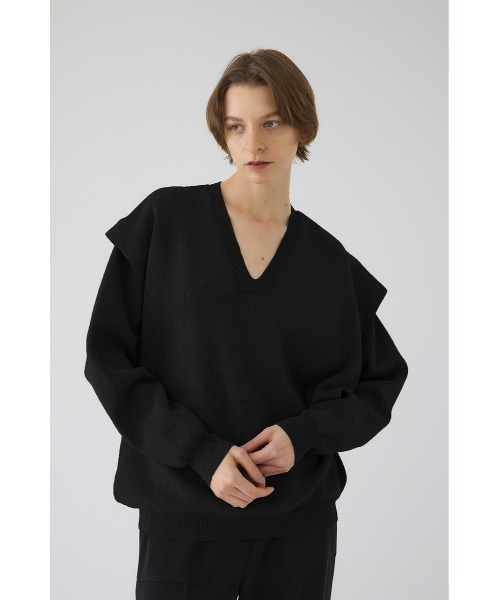 RIM.ARK(リムアーク)の「Side open oversized knit PO サイドオープン オーバーサイズニットプルオーバー(ニット/セーター・レディース・ブルー/グレー/ブラック・FREE)」の6枚目の写真