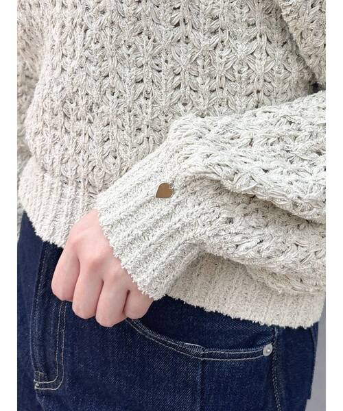 dazzlin（ダズリン）の「バックリボンリラクシーニット（ニット/セーター・レディース・ピンク/ベージュ/アイボリー/チャコールグレー・FREE）」の11枚目の写真