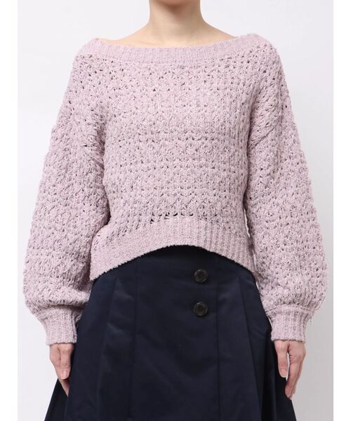 dazzlin（ダズリン）の「バックリボンリラクシーニット（ニット/セーター・レディース・ピンク/ベージュ/アイボリー/チャコールグレー・FREE）」の17枚目の写真