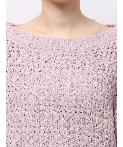 dazzlin（ダズリン）の「バックリボンリラクシーニット（ニット/セーター・レディース・ピンク/ベージュ/アイボリー/チャコールグレー・FREE）」の20枚目の写真