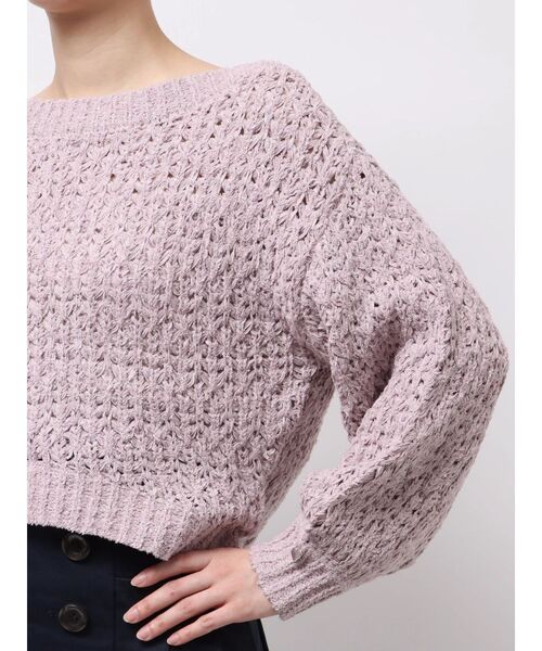 dazzlin（ダズリン）の「バックリボンリラクシーニット（ニット/セーター・レディース・ピンク/ベージュ/アイボリー/チャコールグレー・FREE）」の21枚目の写真