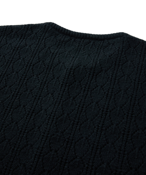 MMIC(エムエムアイシー)の「CASHMERE CROCHET CARDIGAN (BLACK)(ニット/セーター・メンズ・その他・M/L)」の6枚目の写真