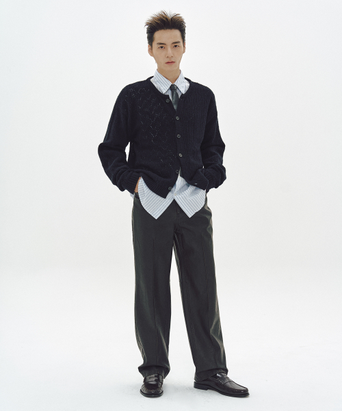 MMIC(エムエムアイシー)の「CASHMERE CROCHET CARDIGAN (BLACK)(ニット/セーター・メンズ・その他・M/L)」の7枚目の写真