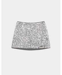 pendant spangle mini skirt (silver)