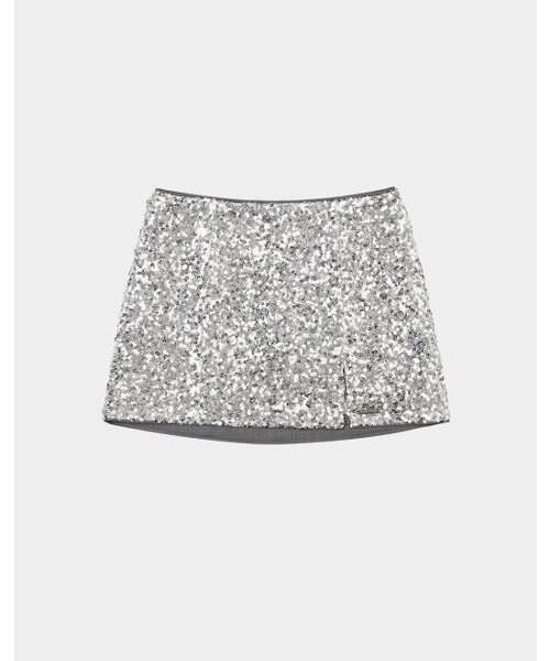 KISYNING(キシニング)の「pendant spangle mini skirt (silver)(スカート・レディース・その他・MEDIUM/S)」の1枚目の写真