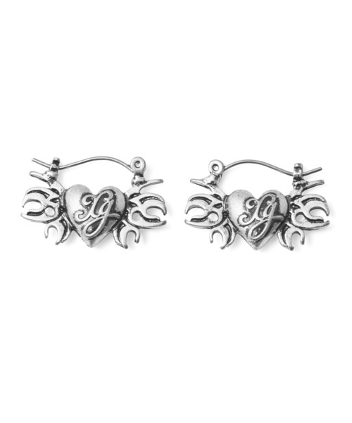 X-girl（エックスガール）の「TRIBAL HEART CHARM EARRINGS（ピアス（両耳用）・レディース・シルバー・ONE SIZE）」の7枚目の写真