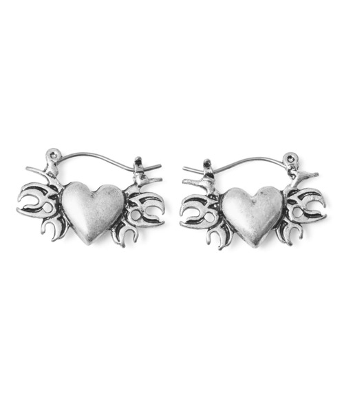 X-girl（エックスガール）の「TRIBAL HEART CHARM EARRINGS（ピアス（両耳用）・レディース・シルバー・ONE SIZE）」の8枚目の写真