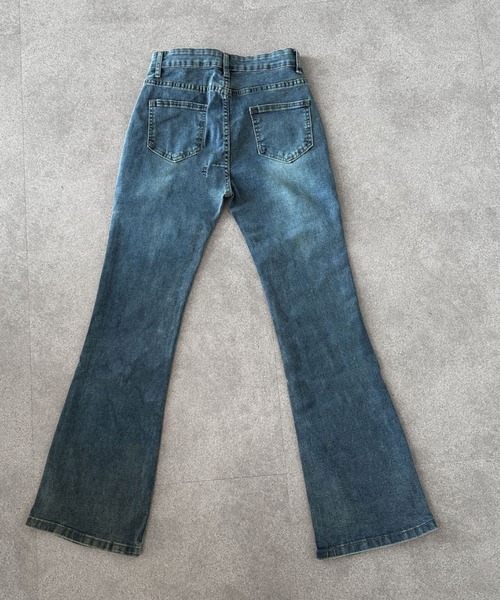 SHEPP(シープ)の「【26年春新作】【26年春新作】ストレートフレアデニムパンツ / ストレッチ スキニー(デニムパンツ・レディース・ブルー/グレー/ブラック/ライトブルー・M/S)」の15枚目の写真
