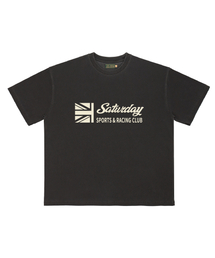 Pigment Dyed T-shirt(Unisex) / Saturday Sports & Racing Club - Black