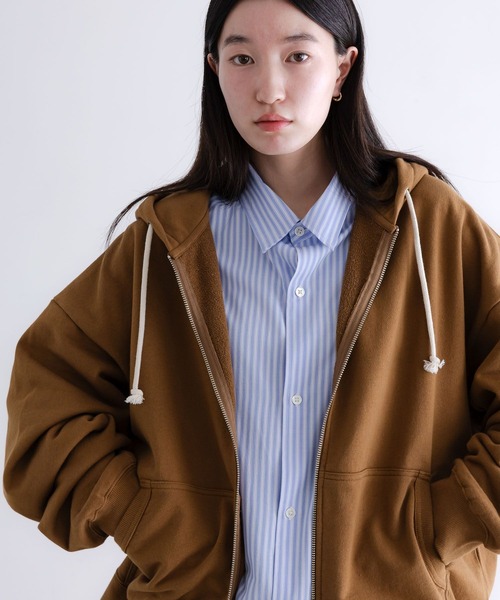 LOWRYS FARM（ローリーズファーム）の「【LFM(U)】スウェットＺＩＰフーディー　 635610（パーカー・メンズ・チャコールグレー/ネイビー/ブラウン/グレー・MEDIUM/LARGE）」の3枚目の写真