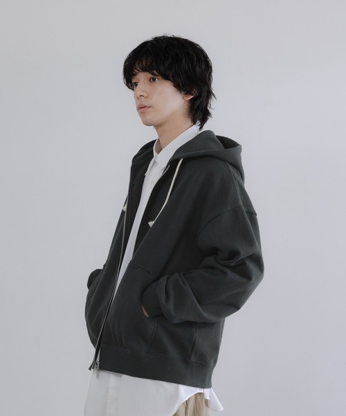 LOWRYS FARM（ローリーズファーム）の「【LFM(U)】スウェットＺＩＰフーディー　 635610（パーカー・メンズ・チャコールグレー/ネイビー/ブラウン/グレー・MEDIUM/LARGE）」の9枚目の写真