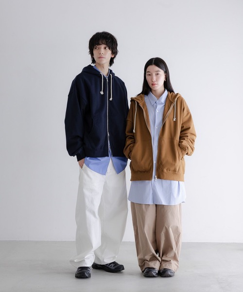 LOWRYS FARM（ローリーズファーム）の「【LFM(U)】スウェットＺＩＰフーディー　 635610（パーカー・メンズ・チャコールグレー/ネイビー/ブラウン/グレー・MEDIUM/LARGE）」の7枚目の写真