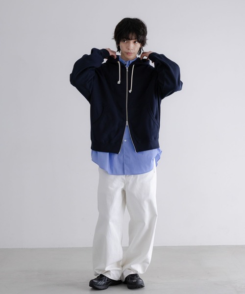 LOWRYS FARM（ローリーズファーム）の「【LFM(U)】スウェットＺＩＰフーディー　 635610（パーカー・メンズ・チャコールグレー/ネイビー/ブラウン/グレー・MEDIUM/LARGE）」の21枚目の写真