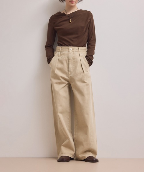 ADAM ET ROPE'（アダムエロペ）の「【WEB限定】・【サステナブル】ディープライズワイドデニム（デニムパンツ・レディース・ブルー系その他6/ベージュ系その他2/ブラック系その他3・38/36/34）」の3枚目の写真