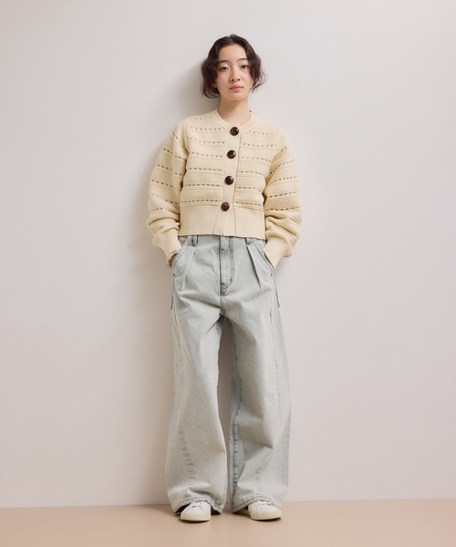 ADAM ET ROPE'（アダムエロペ）の「【WEB限定】・【サステナブル】ディープライズワイドデニム（デニムパンツ・レディース・ブルー系その他6/ベージュ系その他2/ブラック系その他3・38/36/34）」の8枚目の写真