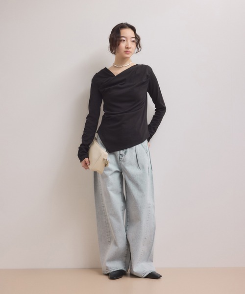 ADAM ET ROPE'（アダムエロペ）の「【WEB限定】・【サステナブル】ディープライズワイドデニム（デニムパンツ・レディース・ブルー系その他6/ベージュ系その他2/ブラック系その他3・38/36/34）」の9枚目の写真