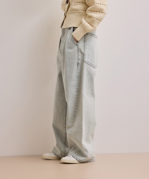 ADAM ET ROPE'（アダムエロペ）の「【WEB限定】・【サステナブル】ディープライズワイドデニム（デニムパンツ・レディース・ブルー系その他6/ベージュ系その他2/ブラック系その他3・38/36/34）」の15枚目の写真