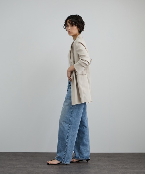 SALON adam et rope'（サロン アダム エ ロペ）の「トレビラツイルテーラードジャケット（テーラードジャケット・レディース・ベージュ/ブラック・FREE）」の13枚目の写真