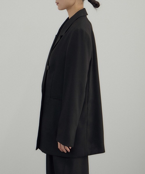 SALON adam et rope'（サロン アダム エ ロペ）の「トレビラツイルテーラードジャケット（テーラードジャケット・レディース・ベージュ/ブラック・FREE）」の19枚目の写真