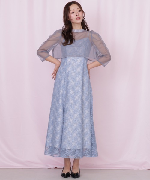 JILL by JILL STUART(ジルバイジルスチュアート)の「レイヤードレースキャミワンピース(ワンピース・レディース・ピンク/ブルー・FREE)」の2枚目の写真