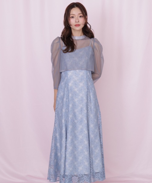 JILL by JILL STUART(ジルバイジルスチュアート)の「レイヤードレースキャミワンピース(ワンピース・レディース・ピンク/ブルー・FREE)」の7枚目の写真