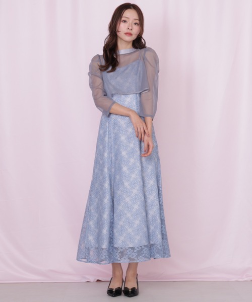 JILL by JILL STUART(ジルバイジルスチュアート)の「レイヤードレースキャミワンピース(ワンピース・レディース・ピンク/ブルー・FREE)」の3枚目の写真