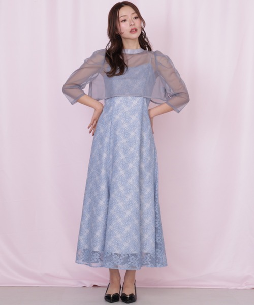 JILL by JILL STUART(ジルバイジルスチュアート)の「レイヤードレースキャミワンピース(ワンピース・レディース・ピンク/ブルー・FREE)」の4枚目の写真
