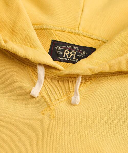 RRL(ダブル アール エル)の「ガーメントダイド フリース フーディ(パーカー・メンズ・イエロー・XXL/XS/XL/S/M/L)」の4枚目の写真