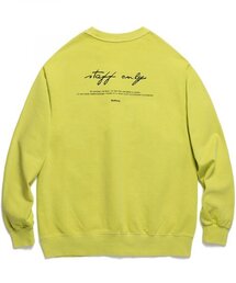 STAFF ONLY（スタッフオンリー）の「PIGMENT SIGN LOGO CREWNECK (WASHED LEMON)（スウェット）」
