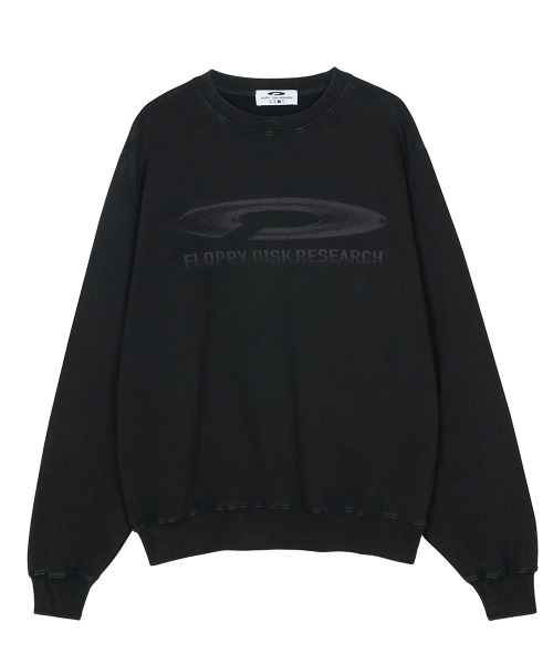 FDR(エフディーアール)の「Pigment Washed Disk Logo Crewneck Black(スウェット・メンズ・その他・MEDIUM/LARGE/SMALL)」の1枚目の写真