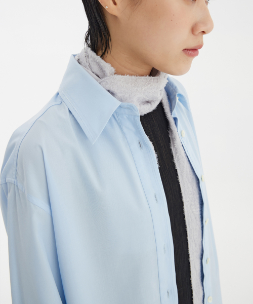 YOUTH(ユース)の「Cut-Off Loosed Shirt - Light Blue(シャツ/ブラウス・レディース・その他・S/M/L)」の6枚目の写真