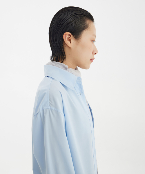 YOUTH(ユース)の「Cut-Off Loosed Shirt - Light Blue(シャツ/ブラウス・レディース・その他・S/M/L)」の8枚目の写真