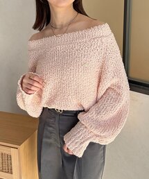 Thevon | ポコポコヤーンボートネックニット(ニット/セーター)