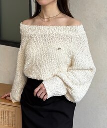 Thevon | ポコポコヤーンボートネックニット(ニット/セーター)