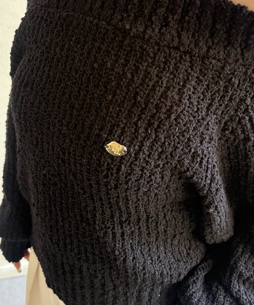 Thevon（ゼボン）の「ポコポコヤーンボートネックニット（ニット/セーター・レディース・アイボリー/ピンク/ブラック・FREE）」の17枚目の写真