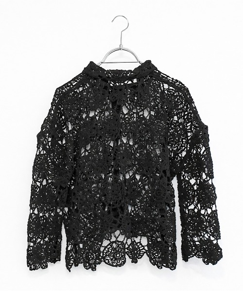 Marilyn Moon（マリリンムーン）の「crochet knit jacket（カーディガン/ボレロ・レディース・ホワイト/スミクロ・FREE）」の14枚目の写真