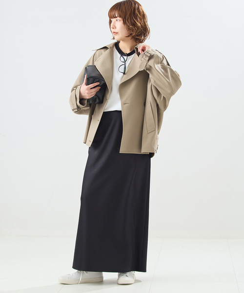 journal standard L'essage（ジャーナルスタンダードレサージュ）の「ショートドルマントレンチコート（トレンチコート・レディース・ベージュ・FREE）」の2枚目の写真