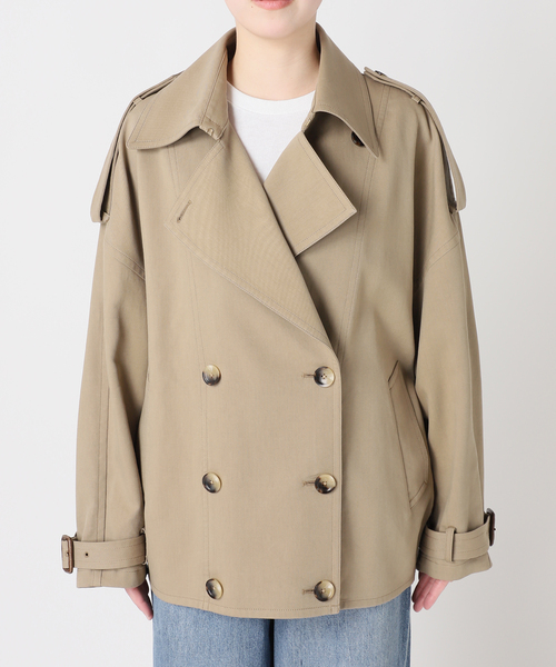 journal standard L'essage（ジャーナルスタンダードレサージュ）の「ショートドルマントレンチコート（トレンチコート・レディース・ベージュ・FREE）」の8枚目の写真